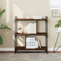 vidaXL 3 szintes barna tölgyszínű fa könyvespolc 76 x 32 x 88 cm (833934) - vidaxl