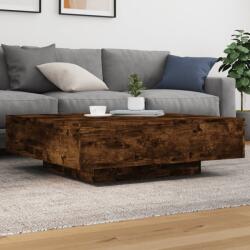 vidaXL füstös tölgy színű szerelt fa dohányzóasztal 100 x 100 x 31 cm (836599)