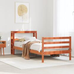 vidaXL viaszbarna tömör fenyőfa ágy matrac nélkül 100 x 200 cm (3305842)