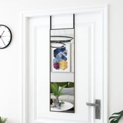 vidaXL fekete üveg és alumínium ajtótükör 30x100 cm (327405)
