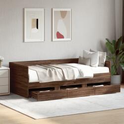vidaXL barna tölgy kanapéágy fiókkal matrac nélkül 75x190 cm (3280838)