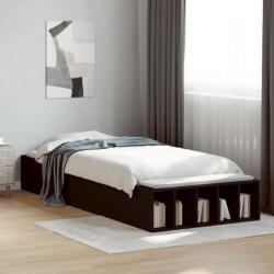 vidaXL fekete szerelt fa ágykeret 100 x 200 cm (3280602)