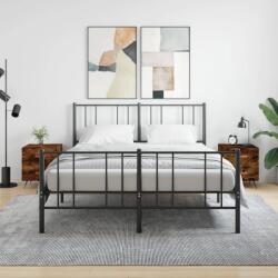 vidaXL 2 db füstös tölgy színű szerelt fa éjjeliszekrény 40x35x47, 5 cm (827255)