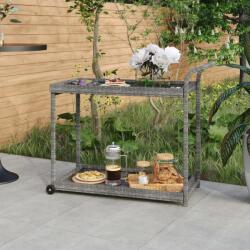 vidaXL szürke polyrattan bárkocsi 100 x 45 x 83 cm (316667)