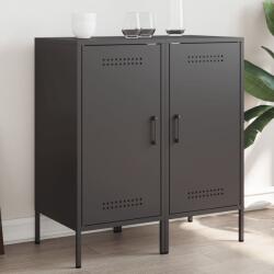 vidaXL 2 db fekete acél tálalószekrény 36 x 39 x 72 cm (843013)