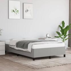 vidaXL világosszürke szövet ágykeret matrac nélkül 120x190 cm (3269631)