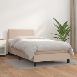 vidaXL cappuccino színű műbőr rugós ágy matraccal 80 x 200 cm (3140974)