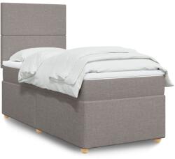 vidaXL tópszínű szövet rugós ágy matraccal 90 x 190 cm (3291132)