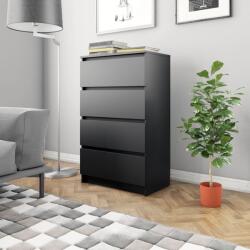 vidaXL fekete szerelt fa tálalószekrény 60 x 35 x 98, 5 cm (800532) - vidaxl