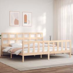 vidaXL tömör fa ágykeret fejtámlával Super King Size (3193026)