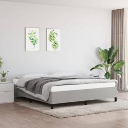 vidaXL világosszürke szövet ágykeret matrac nélkül 180 x 200 cm (347082)