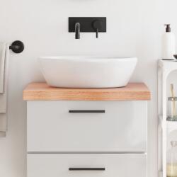 vidaXL világosbarna kezelt tömör fa fürdőszobai pult 60x60x(2-6) cm (3156112)