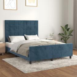 vidaXL sötétkék bársony ágykeret matrac nélkül 140 x 190 cm (3125755)
