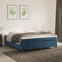 vidaXL sötétkék bársony ágykeret matrac nélkül 180x200 cm (3121136)