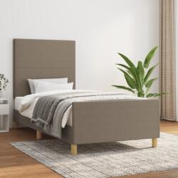 vidaXL tópszínű szövet ágykeret matrac nélkül 90x200 cm (3124867)