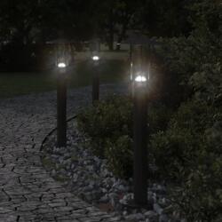 vidaXL 3 db fekete rozsdamentes acél kültéri állólámpa 60 cm (4006354)