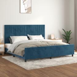 vidaXL sötétkék bársony ágykeret matrac nélkül 200x200 cm (3125901)