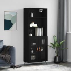 vidaXL fekete szerelt fa magasszekrény 69, 5 x 34 x 180 cm (3189286)