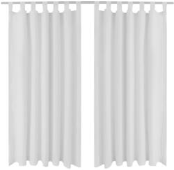 vidaXL 2 db fehér mikroszatén függöny karikákkal 140 x 245 cm (130361)