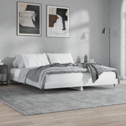 vidaXL magasfényű fehér szerelt fa ágykeret 140 x 200 cm (832143)