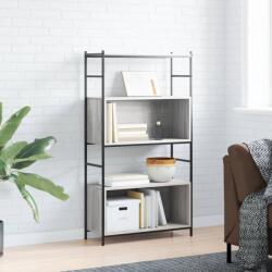 vidaXL szürke sonoma szerelt fa és vas könyvespolc 80 x 30 x 145, 5 cm (832801)