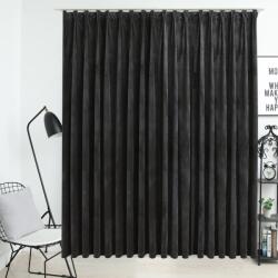 vidaXL antracitszürke bársony sötétítőfüggöny kampókkal 290 x 245 cm (134503) - vidaxl