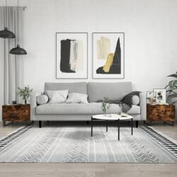 vidaXL 2 db füstös tölgy szerelt fa dohányzóasztal 50 x 50 x 40 cm (829455)