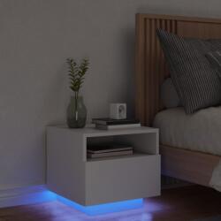 vidaXL fehér éjjeliszekrény LED-világítással 40 x 39 x 37 cm (836798)