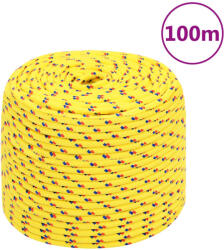 vidaXL sárga polipropilén hajókötél 8 mm 100 m (152609)
