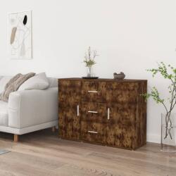 vidaXL füstös tölgy színű szerelt fa tálalószekrény 91x29, 5x65 cm (823347)