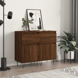 vidaXL 2 db barna tölgy színű szerelt fa tálalószekrény 40x35x70cm (831163)