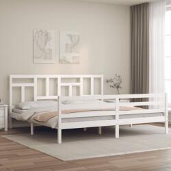 vidaXL tömör fa ágykeret fejtámlával 200 x 200 cm (3194982)