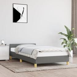 vidaXL sötétszürke szövet ágykeret matrac nélkül 90x190 cm (347376)