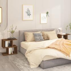 vidaXL 2 db barna tölgy színű szerelt fa éjjeliszekrény 50x30x51, 5 cm (815833)