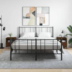 vidaXL 2 db barna tölgyszínű szerelt fa éjjeliszekrény 40x35x47, 5 cm (827451)