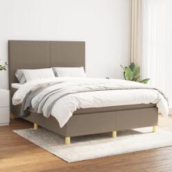 vidaXL tópszínű szövet rugós ágy matraccal 140 x 190 cm (3142173)