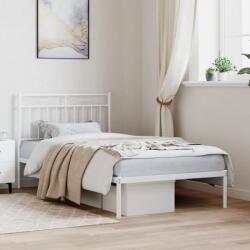 vidaXL fehér fém ágykeret fejtámlával 100x190 cm (373734)