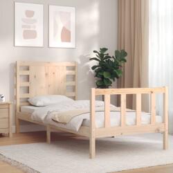 vidaXL tömör fa ágykeret fejtámlával Small Single (3192776)