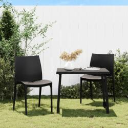 vidaXL 2 db antracitszürke polipropilén kerti szék 50 x 46 x 80 cm (364729)