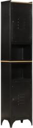 vidaXL vas és tömör mangófa fürdőszobai szekrény 40 x 27 x 180 cm (3217108)