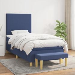vidaXL kék szövet rugós ágy matraccal 80 x 200 cm (3136955)