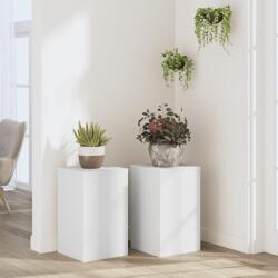 vidaXL 2 db fehér szerelt fa növénytartó állvány 30 x 30 x 50 cm (852915)