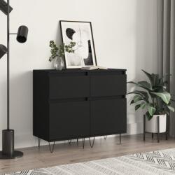 vidaXL 2 db fekete szerelt fa tálalószekrény 40 x 35 x 70 cm (831151)