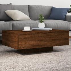 vidaXL barna tölgyszínű dohányzóasztal LED-lámpákkal 85 x 55 x 31 cm (836615)