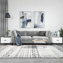 vidaXL 2 db magasfényű fehér szerelt fa dohányzóasztal 50 x 50 x 40 cm (829417)