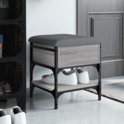 vidaXL szürke sonoma színű szerelt fa cipőtároló pad 42 x 42 x 45 cm (835185) - vidaxl
