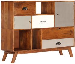 vidaXL tömör akácfa tálalószekrény 115 x 35 x 86 cm (247938)