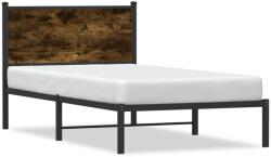 vidaXL füstös tölgy színű fém ágykeret matrac nélkül 100 x 200 cm (4007662)