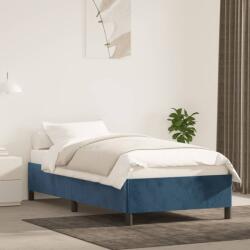 vidaXL sötétkék bársony ágykeret matrac nélkül 80 x 200 cm (347292)