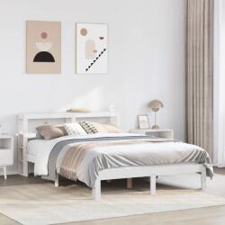 vidaXL fehér tömör fenyőfa ágykeret fejtámlával 135 x 190 cm (3306038)